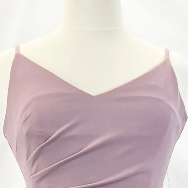 NEW Adrianna Papell Womens‎ 12 Slip Crepe Column Maxi Dress Dusty Pink Rose $139 - Image 5