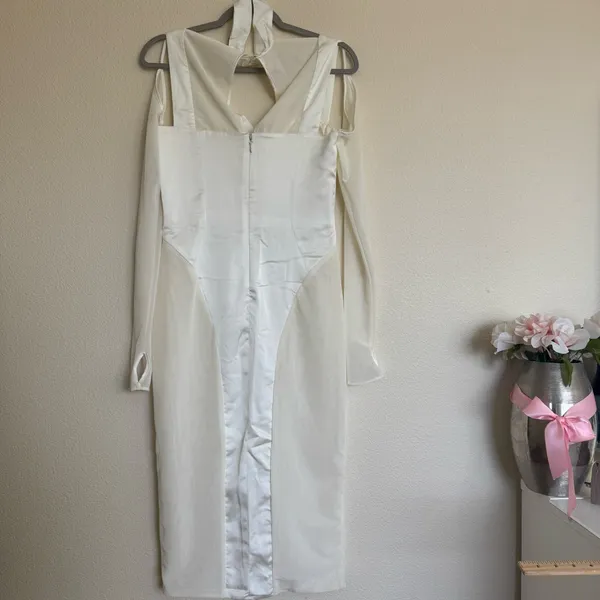 HOUSE OF CB 'Talika' Ivory Corset Midi Dress Size‎ M - Image 4