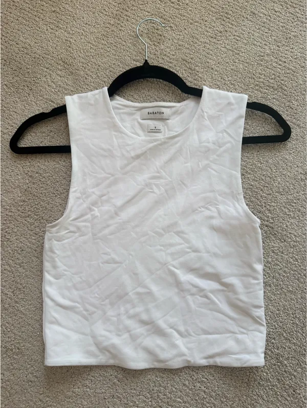 Aritzia Babaton White Tank Top - Image 2