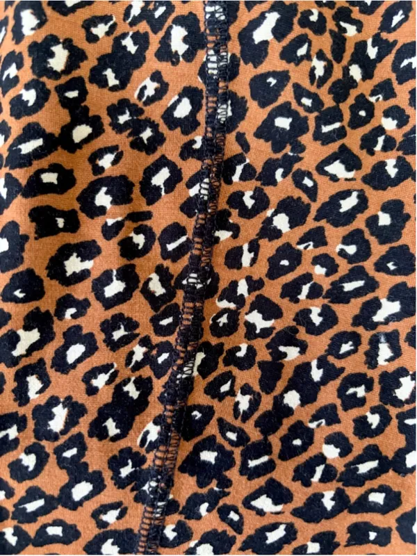 Women's Free People Brown Black Leopard Print Bike Shorts S Rayon - Image 9