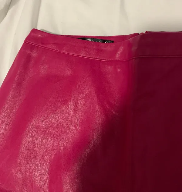 Say What? Hot Pink Leather Skirt - Image 5
