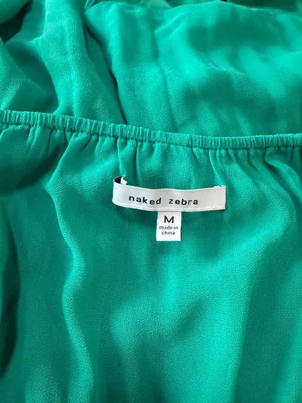 Naked Zebra Green Spaghetti Strap Romper - Image 4
