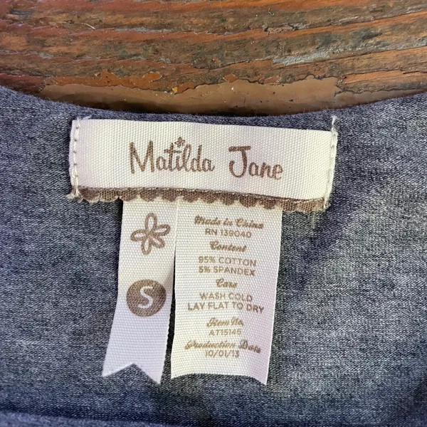 Matilda Jane Ballet Core Boat Neck Heather Gray Top - Sz Small 💚🎀 - Image 10