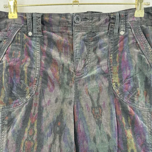 Marrakech Women 29 Printed Corduroy Cargo Pants Multicolor Y2K Boho Utility Art - Image 5