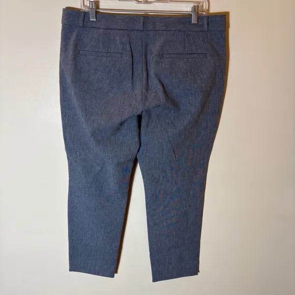 Banana Republic Sloan Pants‎ Size 12S Textured Blue - Image 4