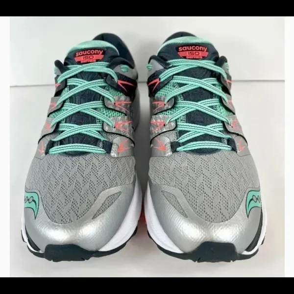 Saucony Zealot ISO 2 Women's Size 7.5 Silver Mint Black Running Shoes S10314-1 - Image 2