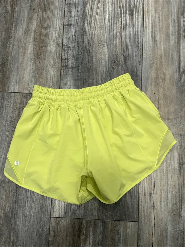 Lululemon neon yellow speed shorts size 4 - Image 3