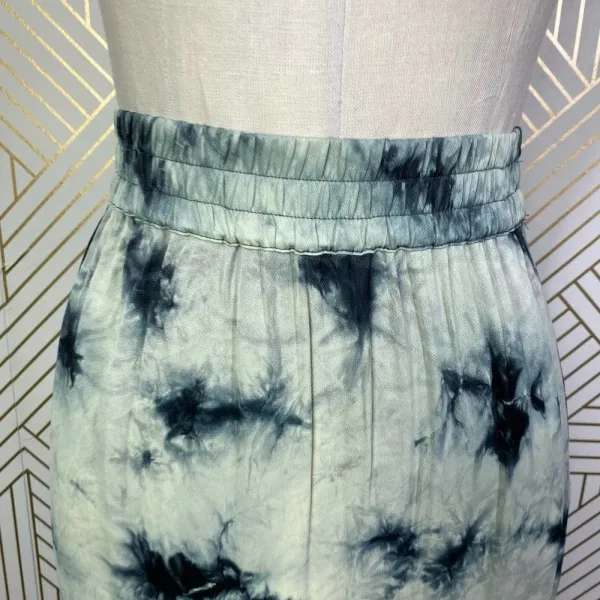 Zara The Batik Tie‎ Dye Midi Slip Skirt in Green Blue Size US XS - Image 5
