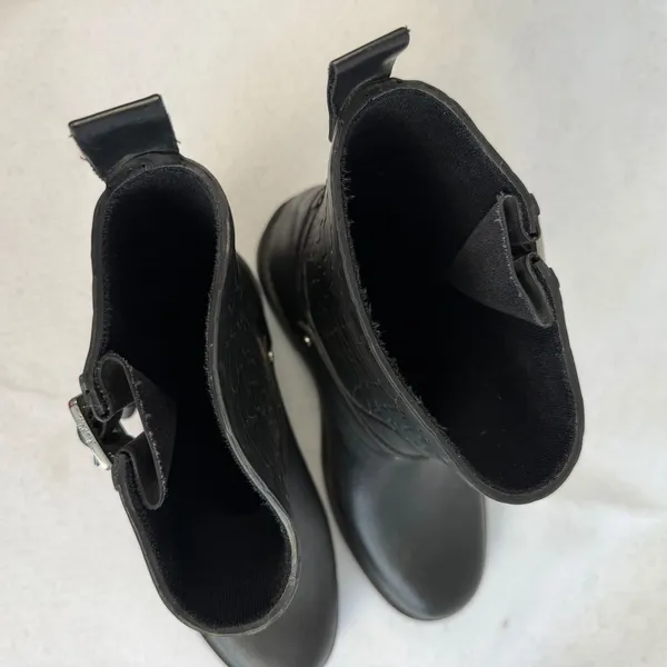 Sam Edelman Keigan Womens 8‎ Black Buckle Rubber Croc Embossed Rain Boots - Image 12