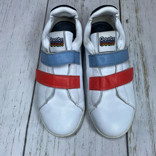 Goats The 005 Leather Sneaker Velcro Straps White Size 8.5 - Image 3