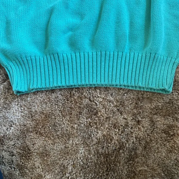 Bermuda Crest Cardigan Sweater Vintage 90s Women’s M Green Preppy Cruise Wear - Image 10