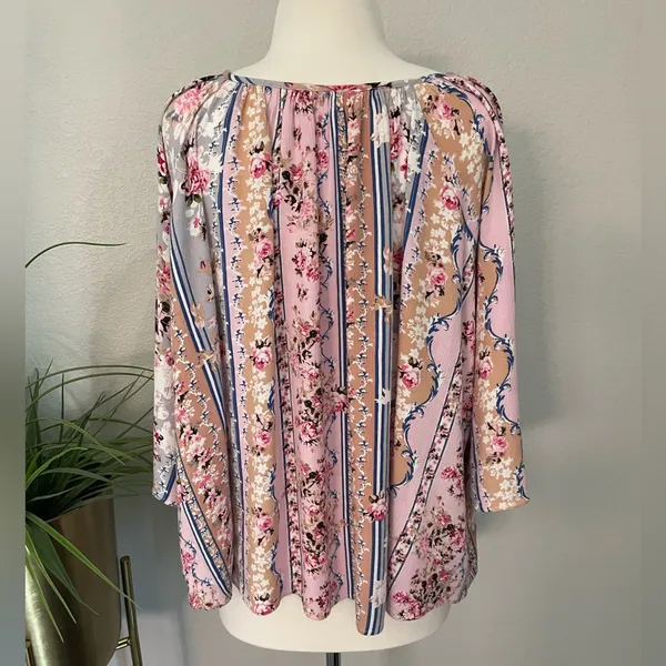 New! Show Me‎ Your Mumu Floral Print Peasant Top Sz Large - Image 3