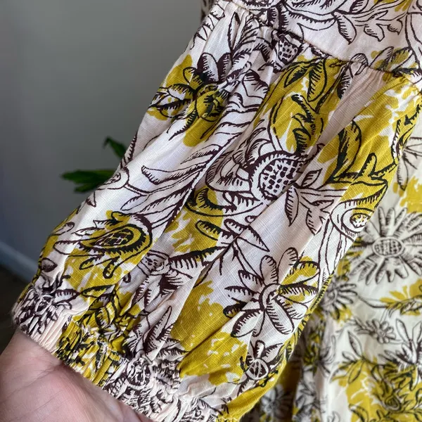 NWT Anthropologie Daily‎ Practice Mollie Floral Tunic Dress XS Boho Cottagecore - Image 4