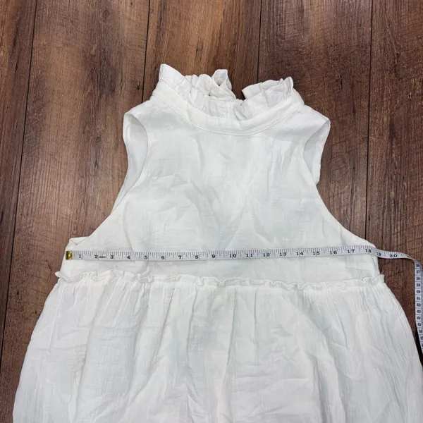 Tuckernuck Pomander Place White Gauze Cotton Morgan Swing Dress L Fairy Garden - Image 9