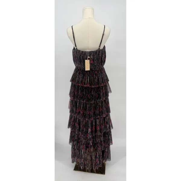 Hutch Rosey Floral Tiered Gown Navy Multi‎ Size 4 NWT - Image 8