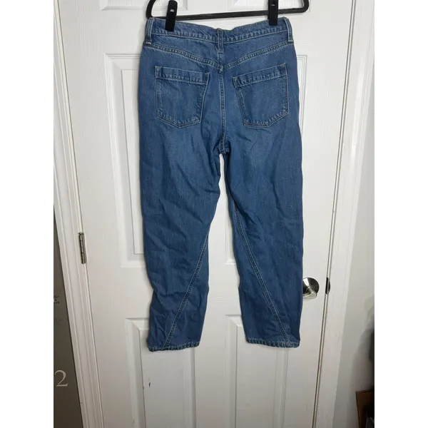 BANANA REPUBLIC High Rise Barrel Leg Jeans Size 28/6 - Image 2