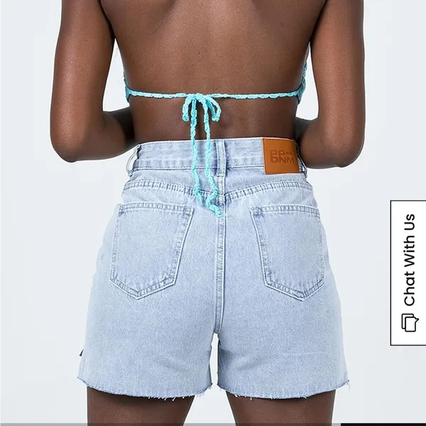 Princess Polly Leonie Lightwash Denim Shorts size 6 - Image 5