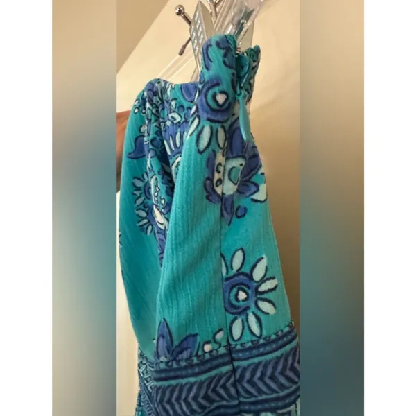 Vineyard Vines Teal Tube Top Maxi Dress Women's Sz 2 - Image 8