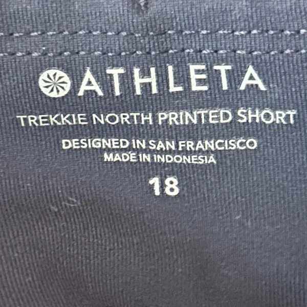 Athleta Trekkie North Printed Short Women's Size 18‎ Blue Athletic - Image 3