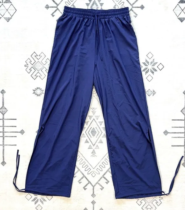 Breezeful High Waisted Drawstring Side Pocket Split Hem Joggers Small - Image 5