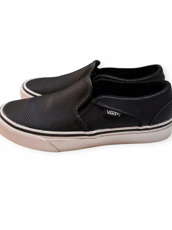 Vans Asher Slip-On Sneaker Women’s Size 7 Black - Image 3