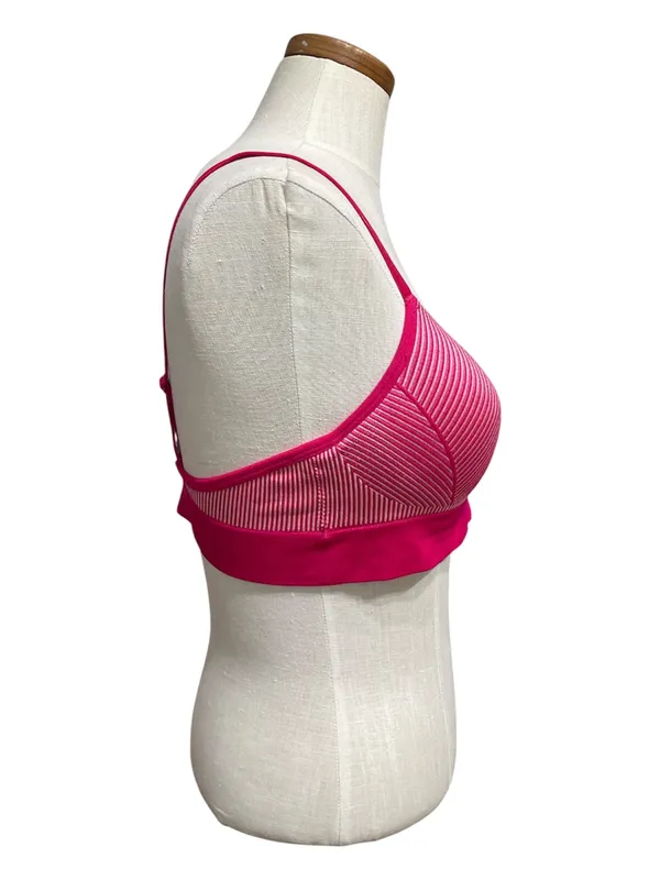 •Women's Pink Ribbed Seamless Bralette - Image 4