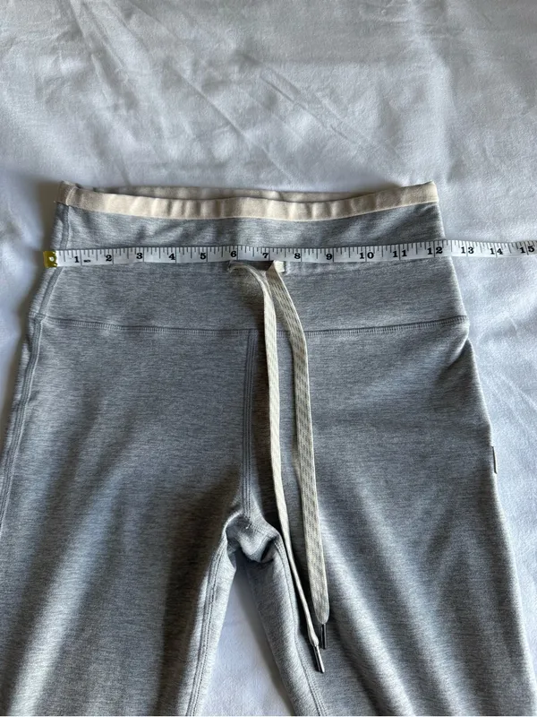 Vuori Light Heather Cream Grey Vibe Elevation Drawstring Leggings VW452 Small - Image 6