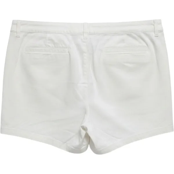 a.n.a. Mid-Rise Twill Short Womens 18 White Casual 5 Inch Inseam‎ Chino Summer - Image 2