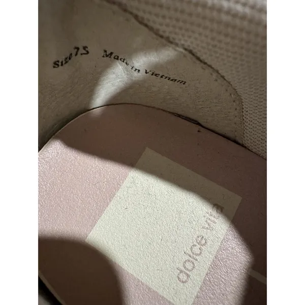 Dolce Vita Women's Fashion Sneakers Size 7.5 Cream Brown Lace Up Soft Casual - Image 13