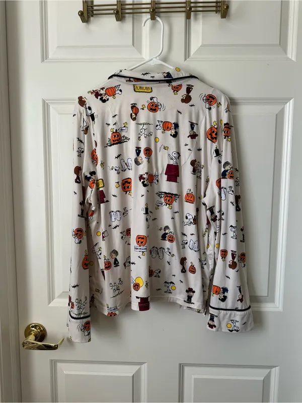 Beauty Sleep Social x Peanuts Halloween Pajama Set Plus Size XXL - Image 8