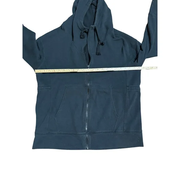Fabletics‎ Black Zip Up Hoodie Fleece Lined Size M - Image 5