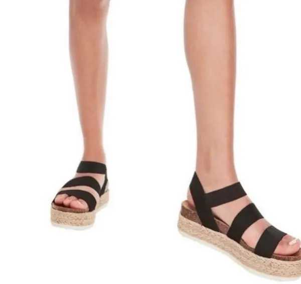 Madden Girl NWT Black Platform Sandals. Size 8.5 - Image 5