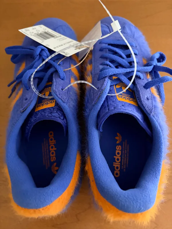 Adidas Gazelle Bold Hi-Res Blue / Bright Orange JS3906 Womens 6 - Image 8