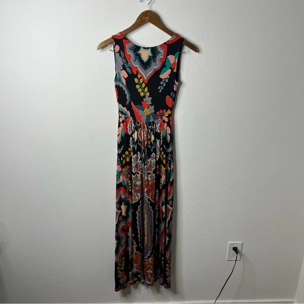 Anthropologie‎ Maeve Paisley Floral Sleeveless Maxi Dress Womens Size XS - Image 7
