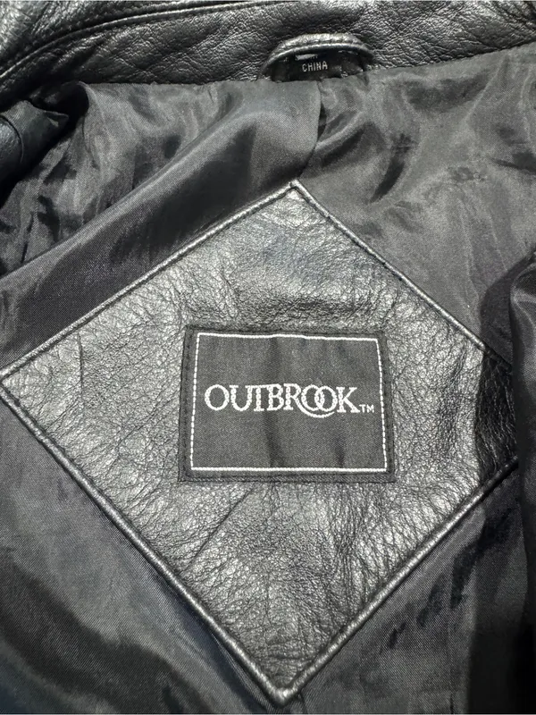 Outbrook Vintage Black Genuine Leather Jacket Small Nappa Moto Tailored Coat - Image 6