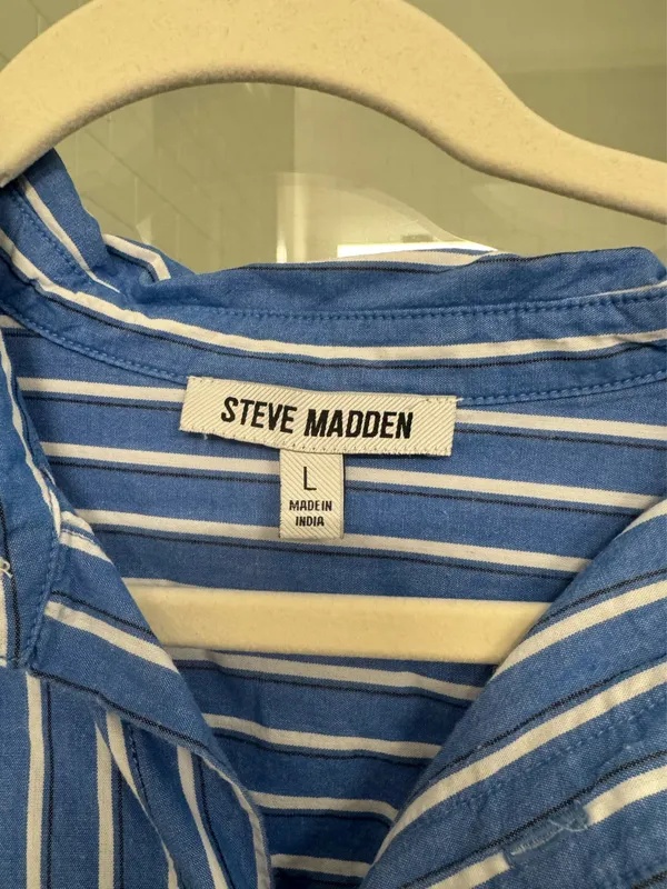 Steve Madden Blue and White Striped Dress - Image 5