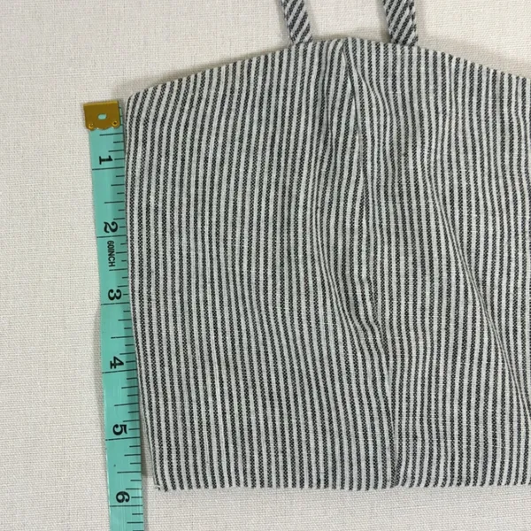 Brandy Melville Blue White Pinstripe Smocked Crop Cami Top Adjustable Straps - Image 5