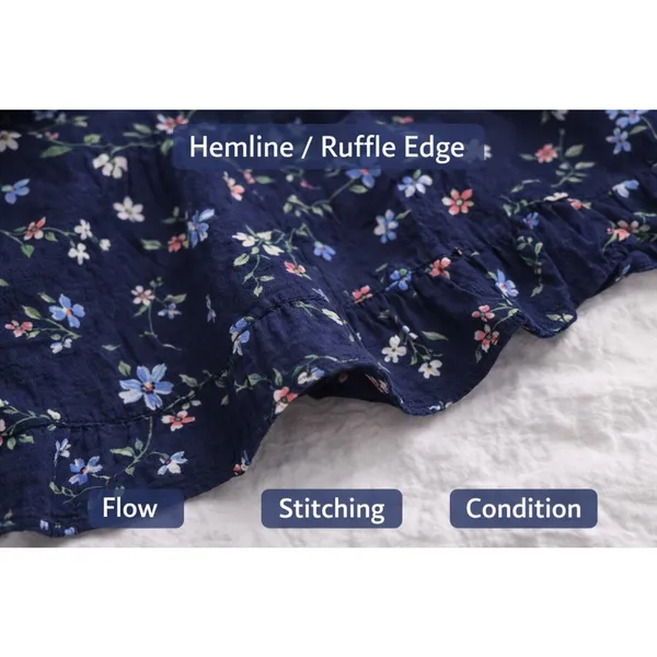 Francesca’s Navy Floral‎ Tiered Mini Skirt Size M NWT Boho - Image 3
