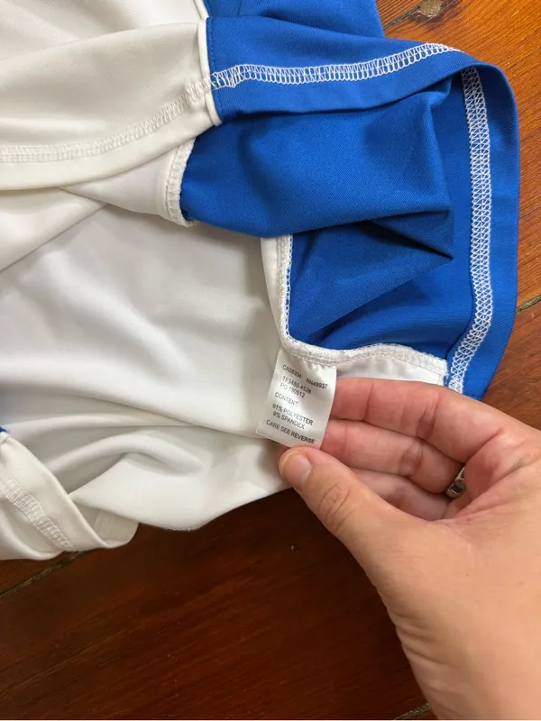 Tail Blue & White Cutout Back Sleeveless Performance Tank Top Sz Med 💚🍄 - Image 7