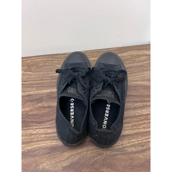 Converse Chuck Taylor All Star Low‎ Top Monochrome Black Sneakers Womens 6.5 - Image 3