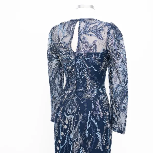 Dress‎ The Population | New! Elegant Navy Sophia Dress with Embroidered Sequins - Image 9