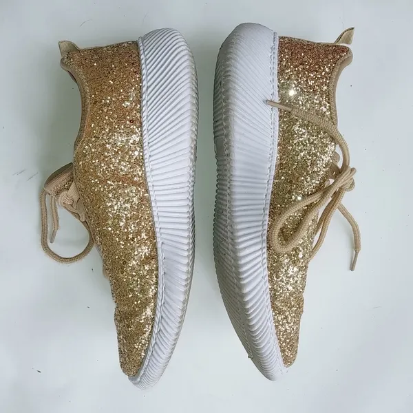 Anna 7 Gold Glitter Slip On Sneakers - Image 4