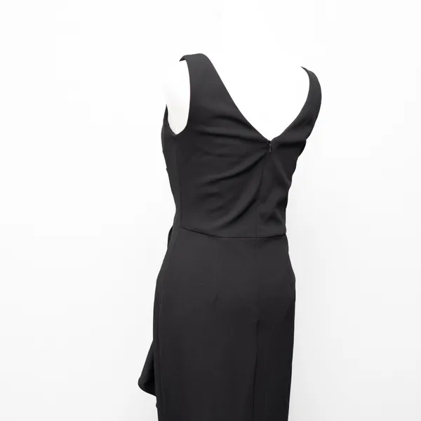 Betsy & Adam. Christine Scuba Crepe Ruffled‎ Bow Gown. - Image 10