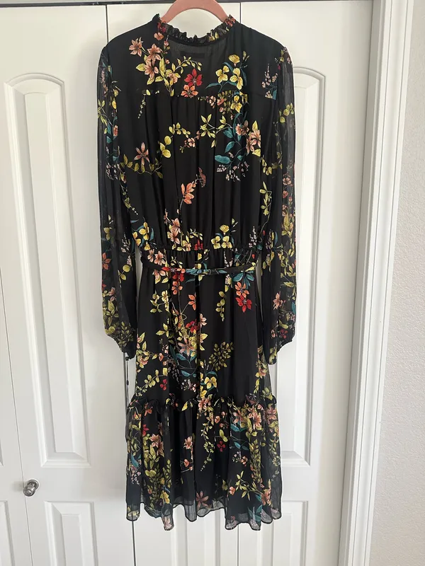 Tommy Hilfiger Dress Floral Black Women’s Size 14 - Image 4