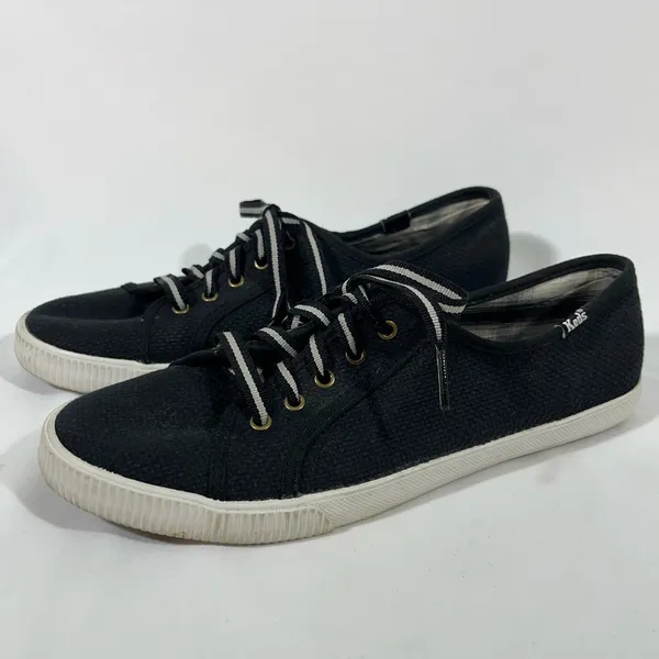 Keds Kickstart Canvas Sneakers Womens Sz 8 Black & Gray‎ Preowned - Image 2