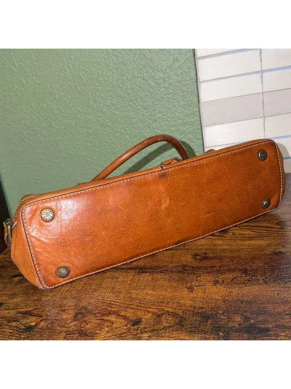 Vintage Michael Kors Leather Saddlebag Bag Purse weekend luggage vacation travel - Image 9