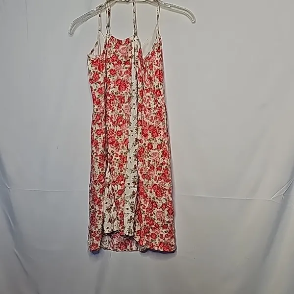NWT Abercrombie & Fitch summer tea rose floral spagetti strap adjustable dress L - Image 6