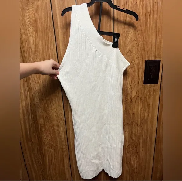 NBD White One Shoulder Dress  - Image 4