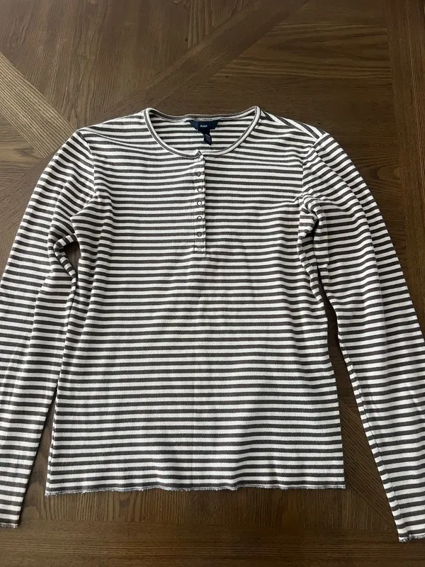 Gap Cotton Striped Long Sleeve Top - Image 2