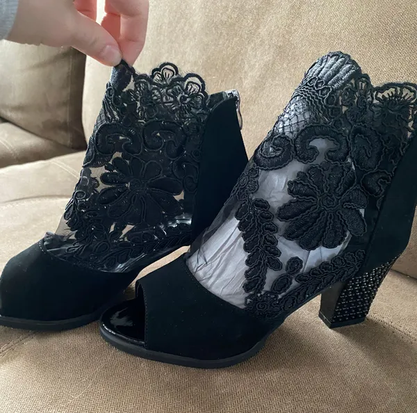 Heeled Booties Black Size 6.5 - Image 2